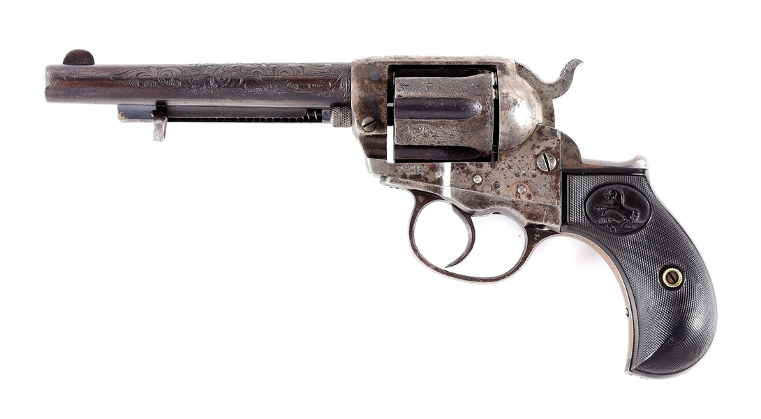 (C) COLT 1877 LIGHTNING DOUBLE ACTION REVOLVER WITH HOLSTER.