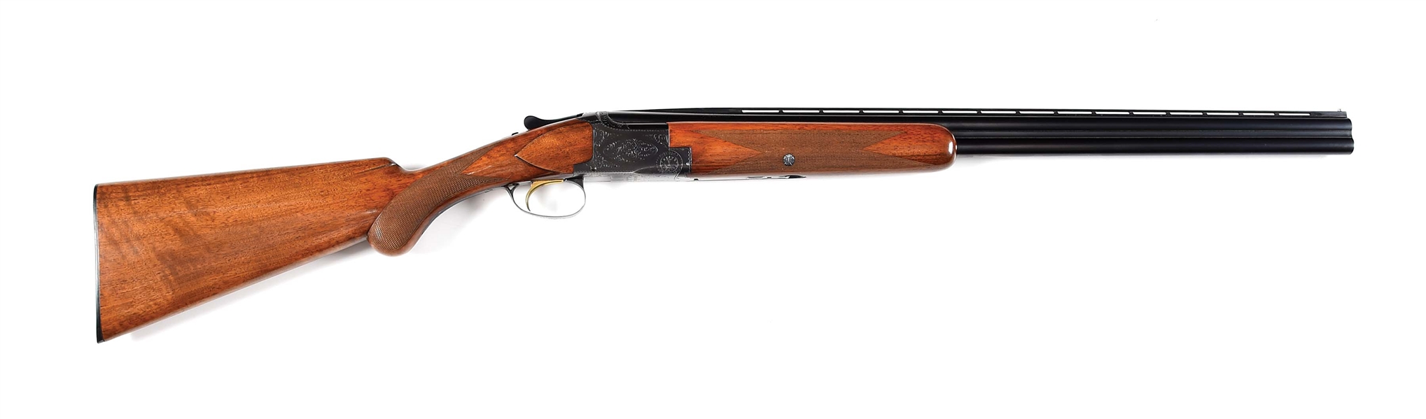 (C) BROWNING SUPERPOSED 20 BORE OVER UNDER SHOTGUN WITH CASE.