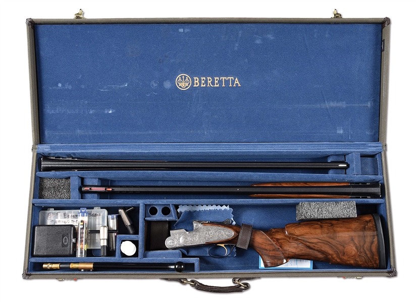 (M) BERETTA S3 EELL 12 BORE OVER UNDER SHOTGUN WITH EXTRA 20 BORE BARREL AND CASE.