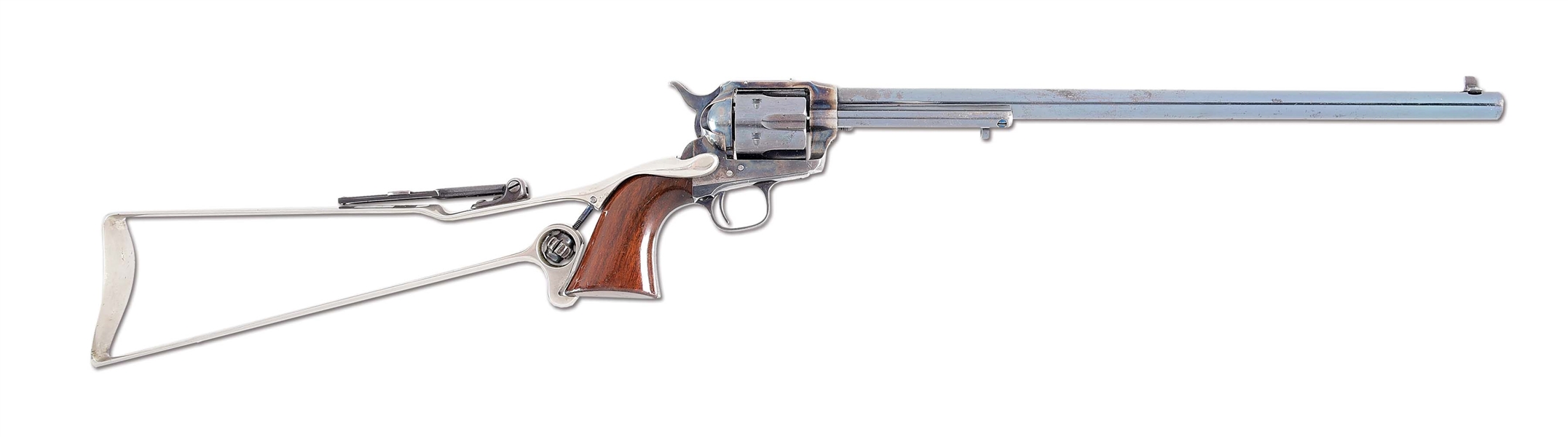 (A) NOTED COLLECTOR MEL GUYS LEGENDARY COLT "BUNTLINE SPECIAL" SINGLE ACTION ARMY REVOLVER