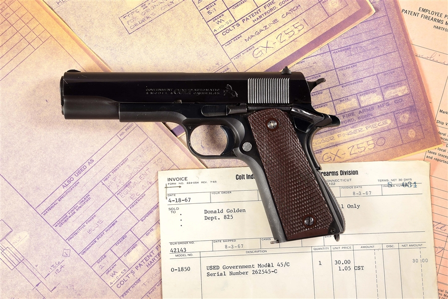(C) RARE COLT ENGINEERING MODEL 1911A1 PISTOL WITH EXPERIMENTAL MAGAZINE RELEASE SAFETY