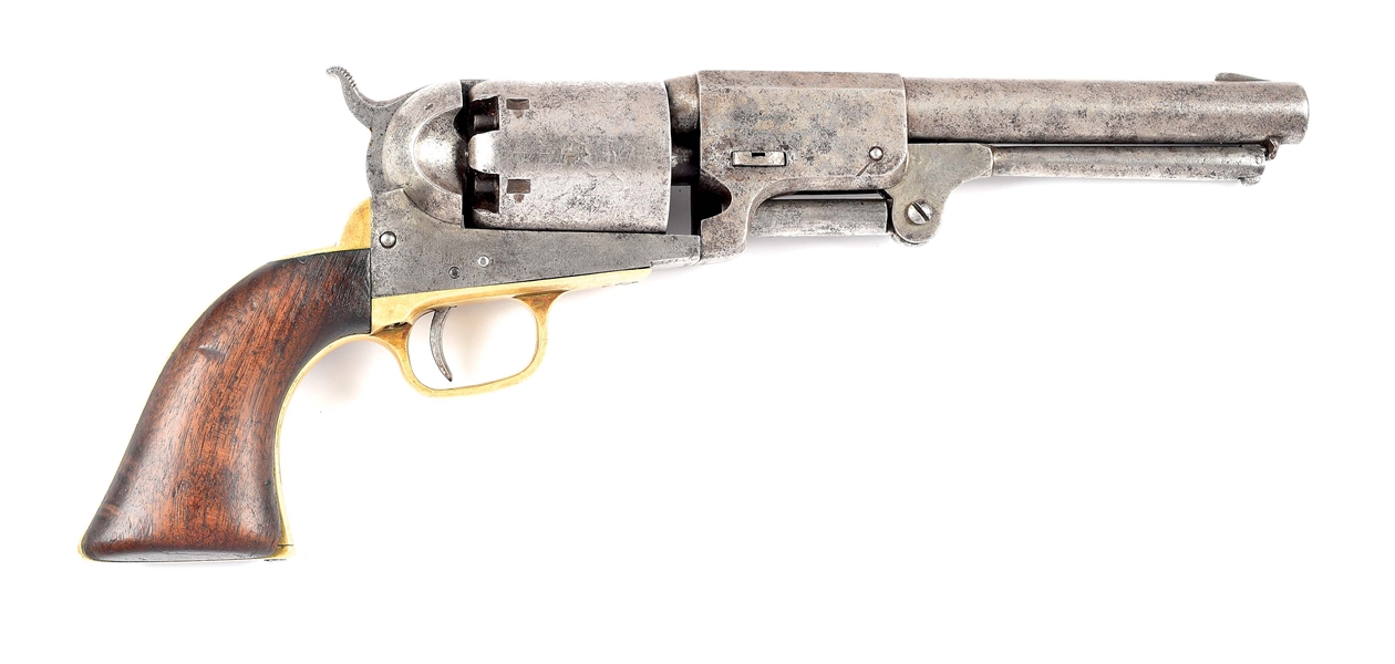 (A) MARTIALLY MARKED THIRD MODEL COLT DRAGOON PERCUSSION REVOLVER, MANUFACTURED 1851, FIRST YEAR OF PRODUCTION FOR THE 3RD MODEL.
