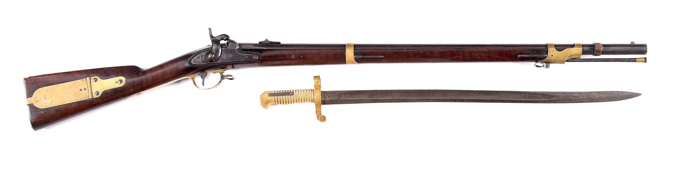 (A) COLT ALTERATION ROBBINS & LAWRENCE US M1841 MISSISSIPPI RIFLE WITH SABER BAYONET.