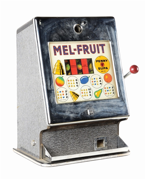 MELROY MEL-FRUIT 10¢ SLOT MACHINE.