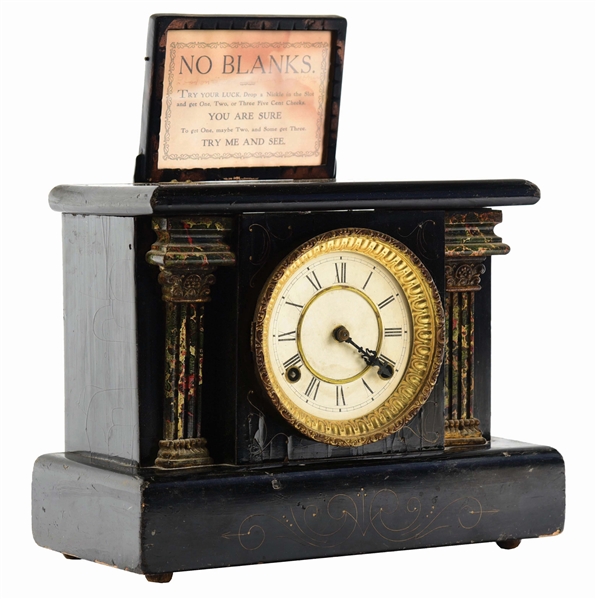 GAMBLING CLOCK FROM THE PROGRESSIVE MANUFACTURING COMPANY OF ILLINOIS.