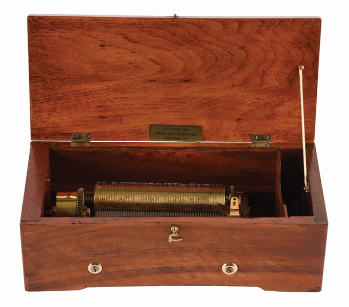  SOLOMON JACCARD KEY WOUND MUSIC BOX C. 1860.