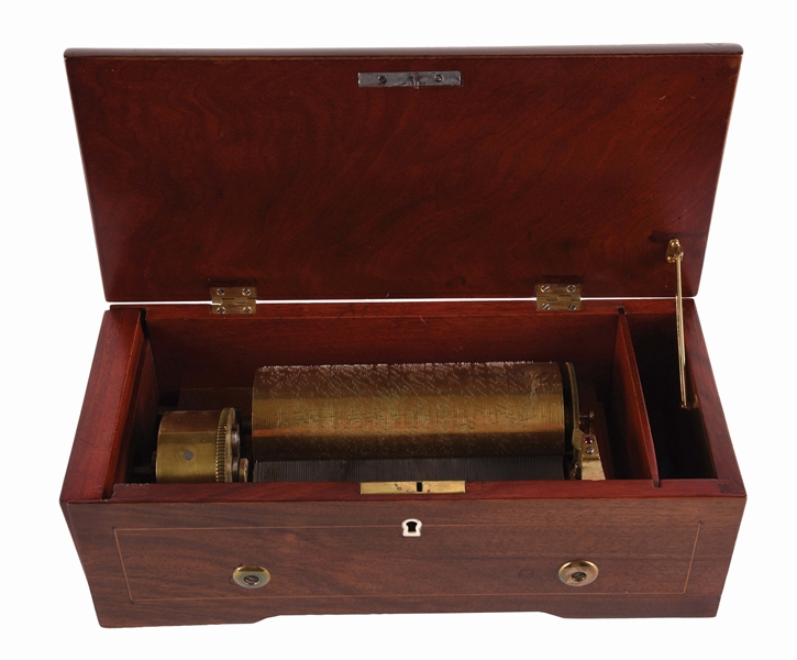 LECOULTRE SINGLE OVERTURE CYLINDER MUSIC BOX C. 1825.
