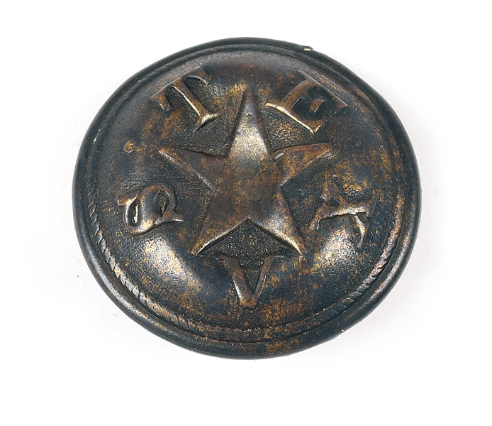 SCARCE CIVIL WAR CONFEDERATE TEXAS BUTTON RECOVERED FROM POWELLS CREEK.
