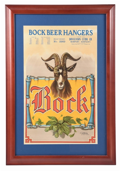 PAPER BOCK BEER LITHOGRAPH.