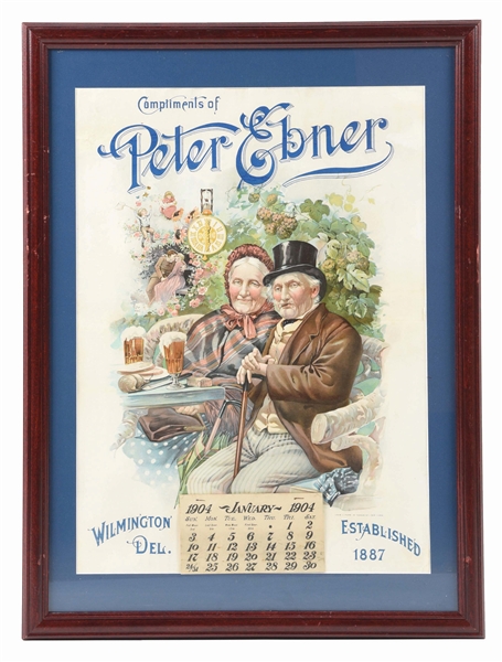 1904 PETER EBNER PAPER CALENDAR.