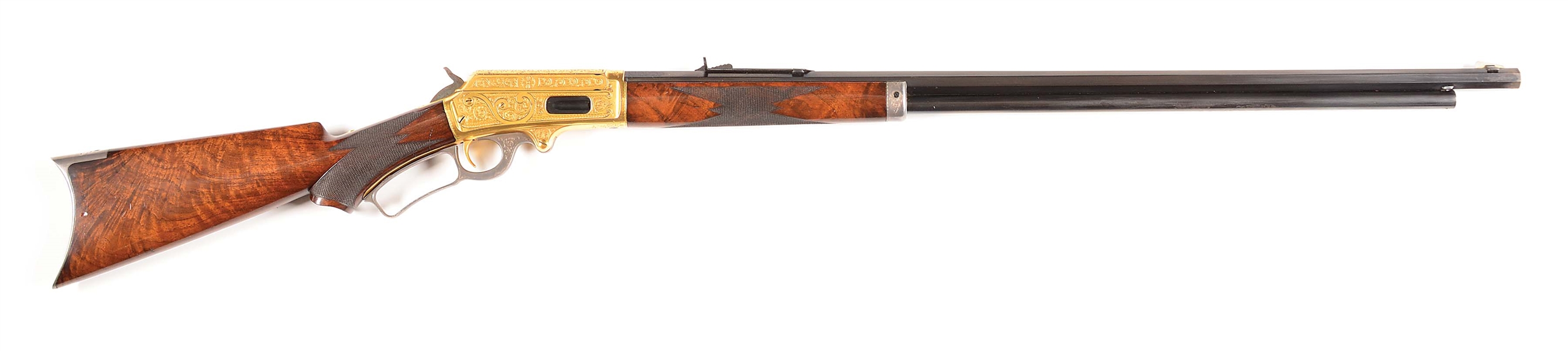 (A) BEAUTIFULLY EMBELLISHED MARLIN MODEL 1893 LEVER ACTION RIFLE.