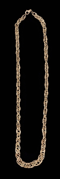 14K YELLOW GOLD CHAIN NECKLACE. 