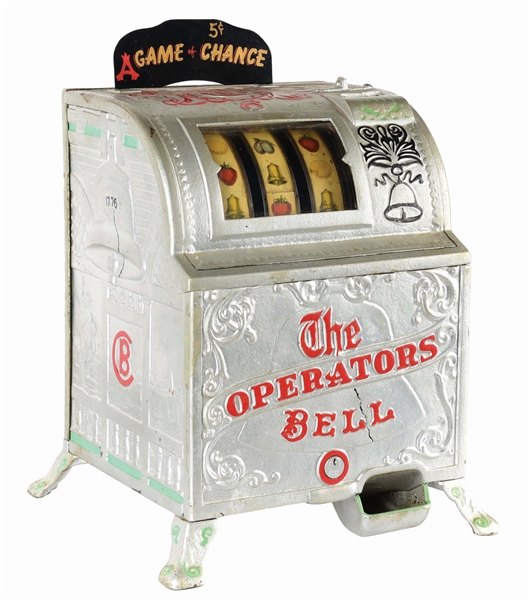 5¢ CAILLE OPERATORS BELL SLOT MACHINE.