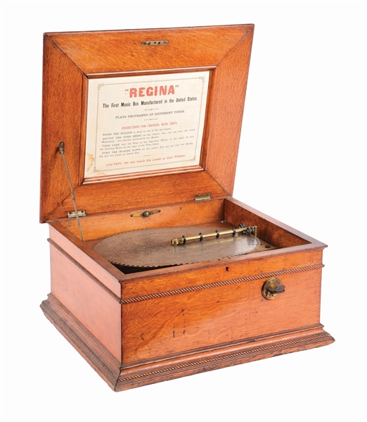 REGINA STYLE 14A DOUBLE COMB 15 - 1/4" COIN-OPERATED PHONOGRAPH.