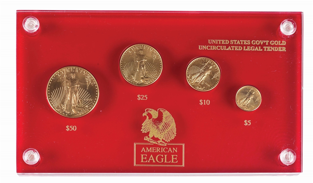 1999 AMERICAN EAGLE 4 COIN GOLD SET.