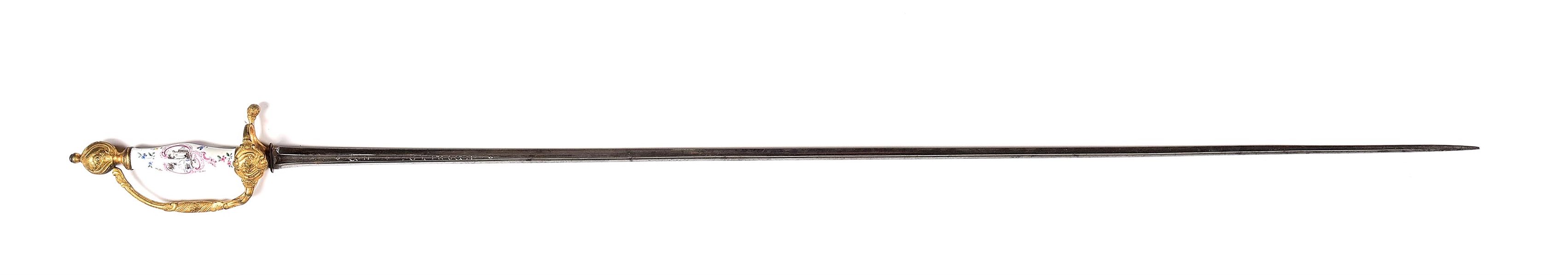 GERMAN PORCELAIN HANDLE SMALL SWORD.