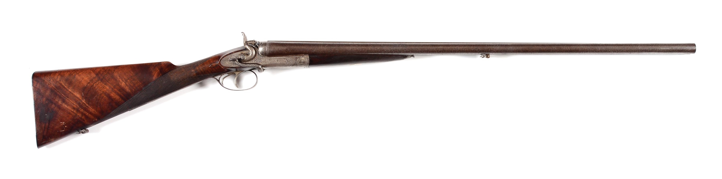 (A) MARQUIS COIRRER FRENCH SIDE BY SIDE HAMMER SHOTGUN.