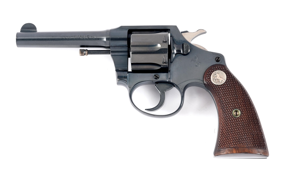 (C) EXCEPTIONAL RAILWAY EXPRESS AGENCY MARKED COLT POLICE POSITIVE .38 S&W DOUBLE ACTION REVOLVER (1930).