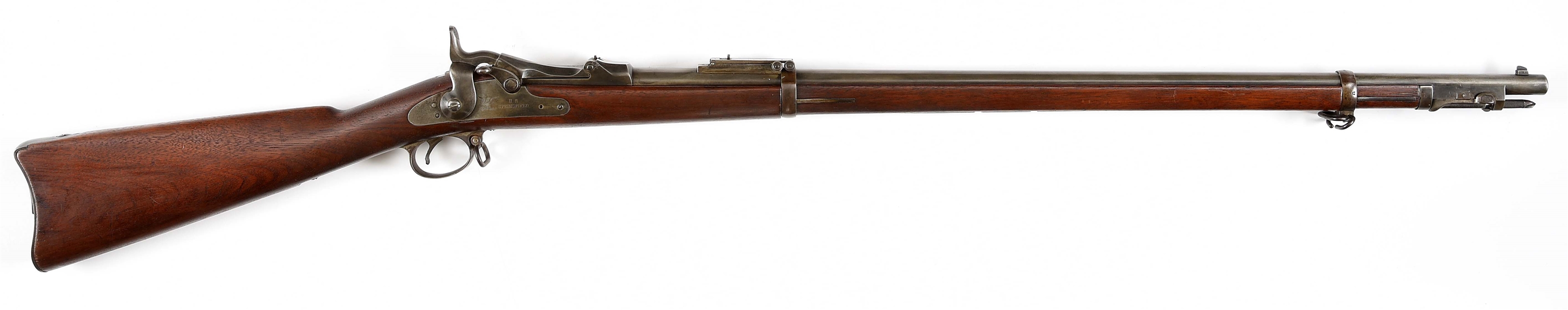 (A) SPRINGFIELD MODEL 1884 TRAPDOOR SINGLE SHOT RIFLE.