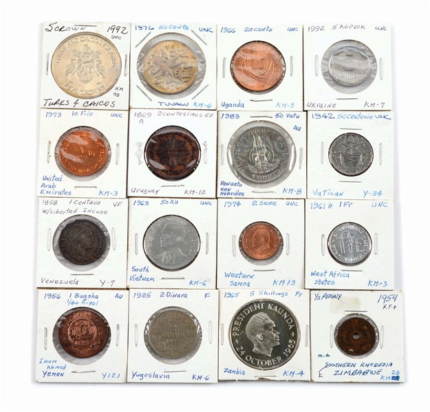 LARGE LOT OF INTERNATIONAL COINS.