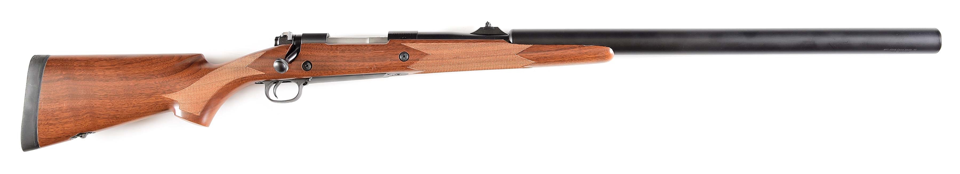 (N) WINCHESTER MODEL 70 .458 WINCHESTER MAGNUM BOLT ACTION RIFLE WITH INTEGRAL SRT ARMS SILENCER (SILENCER).