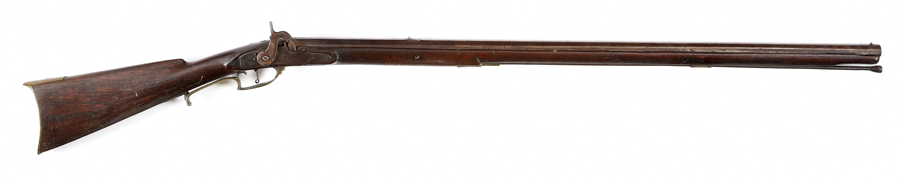 (A) PERCUSSION KENTUCKY STYLE RIFLE.