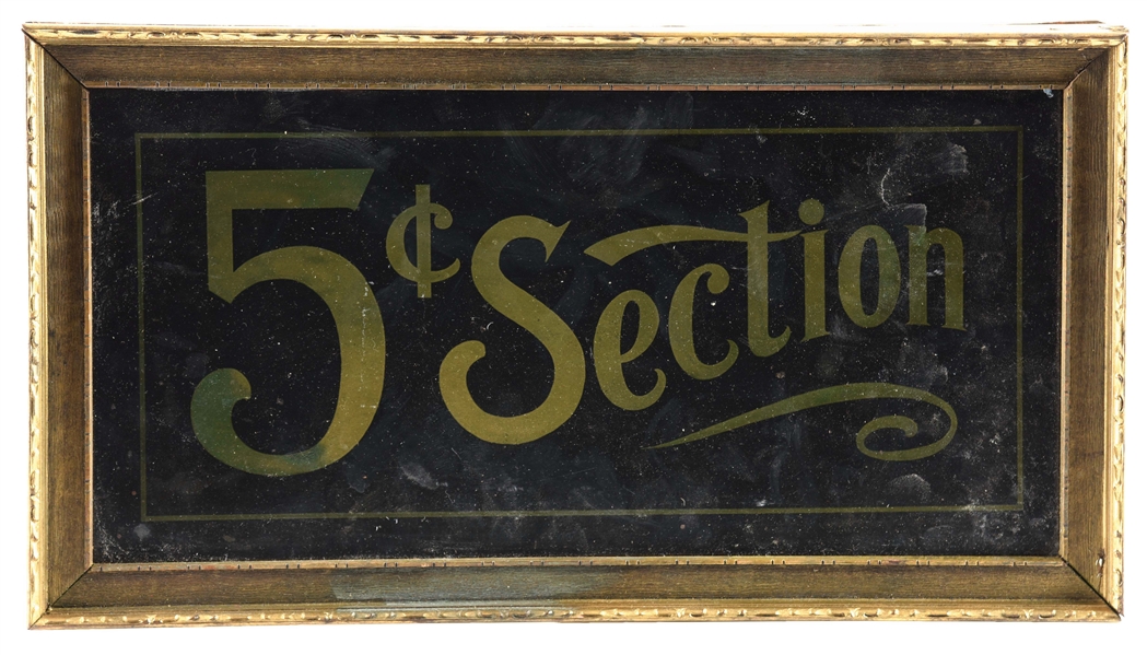 5¢ SECTION REVERSED GLASS.