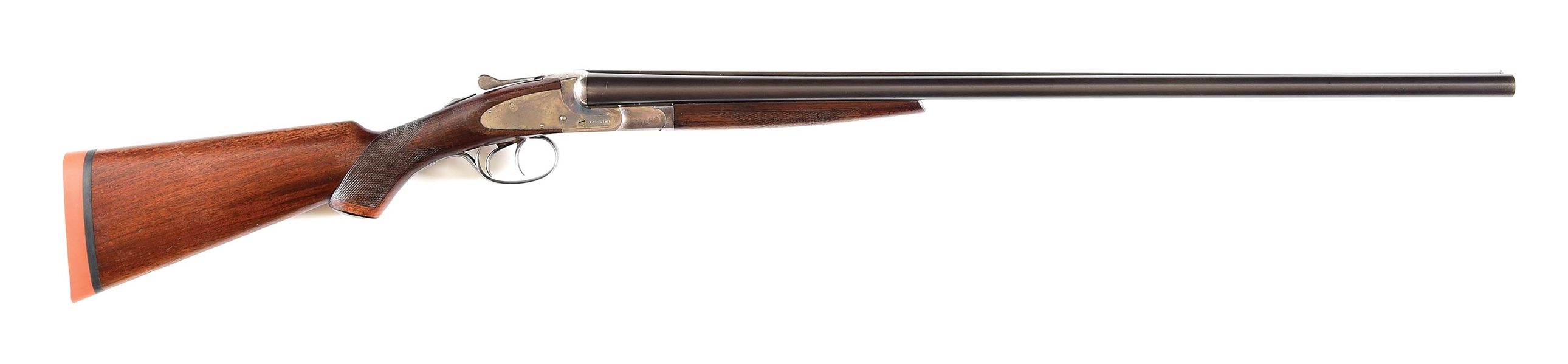 (C) L.C. SMITH FEATHERWEIGHT FIELD GRADE 16 BORE SIDE BY SIDE SHOTGUN.