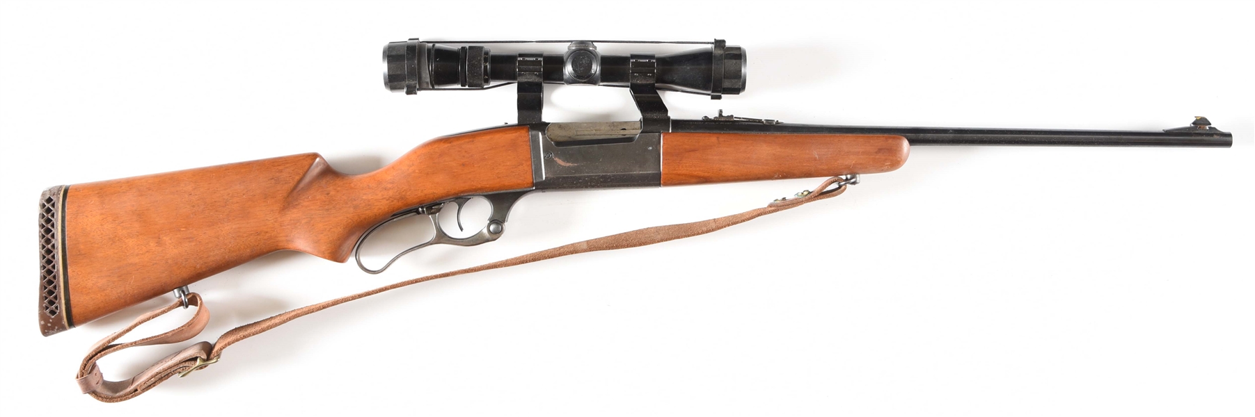 (C) SAVAGE MODEL 99E LEVER ACTION RIFLE.