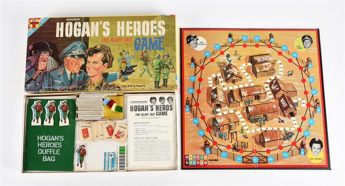 1960S TRANSOGRAM HOGANS HEROES BLUFF OUT GAME.