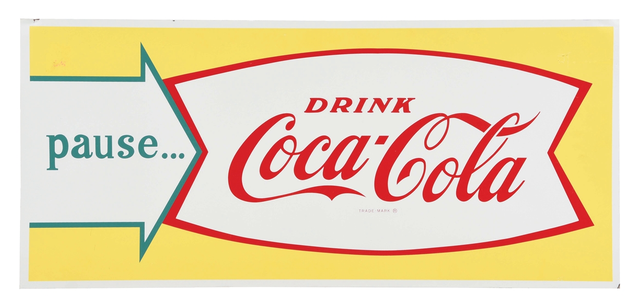 DRINK COCA-COLA CONTEMPORARY TIN SIGN.