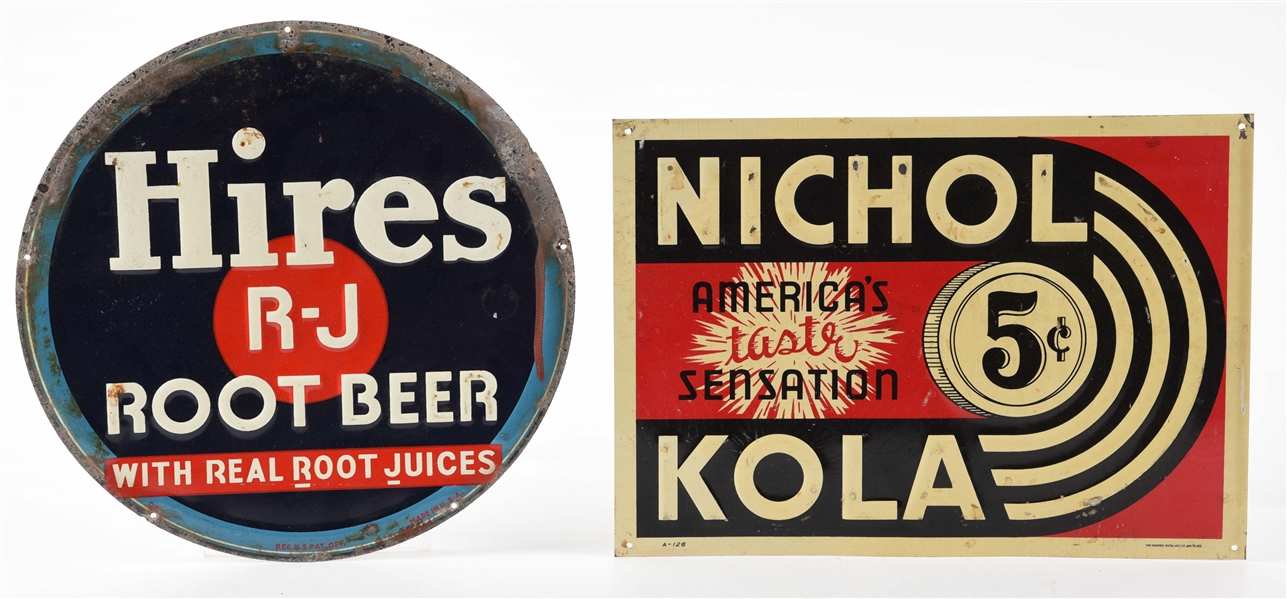 LOT OF 2: SODA SIGNS.