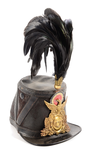 CIVIL WAR IMPORT FRENCH CHASSEUR SHAKO WITH PLUME.