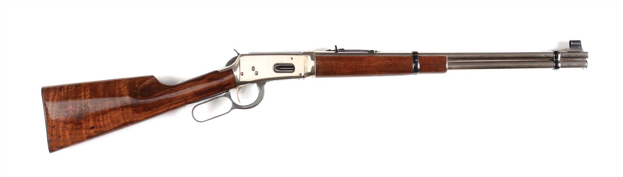(C) NICKEL PLATED WINCHESTER MODEL 1894 LEVER ACTION CARBINE IN .32 WS.