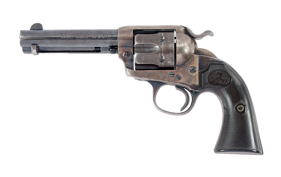 (C) COLT BISLEY .38-40 W.C.F. SINGLE ACTION REVOLVER SHIPPED TO J.F. SCHMELZER & SONS ARMS COMPANY FOR THE KANSAS CITY POLICE DEPARTMENT WITH PAPERWORK (1904).