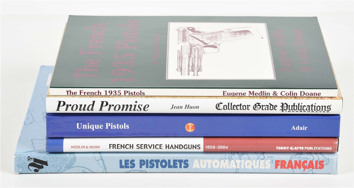 LOT OF 5: FRENCH FIREARM REFERENCE BOOKS.