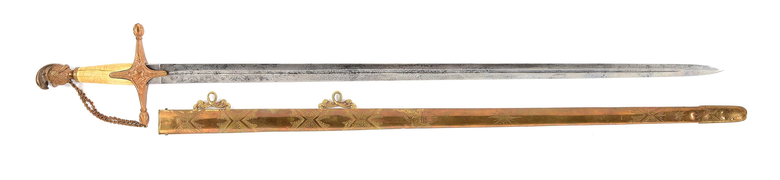 ROBERT & ANDREW CAMPBELL 1840 STYLE MILITIA NCO/OFFICERS SWORD.