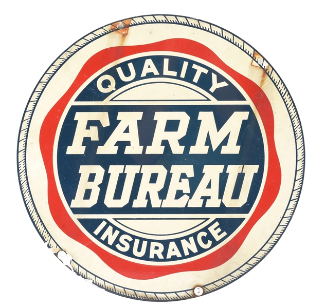 QUALITY FARM BUREAU INSURANCE TIN SIGN. 