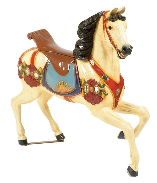 BEAUTIFUL RESTORED CAROUSEL HORSE, OUTSIDE STANDER.