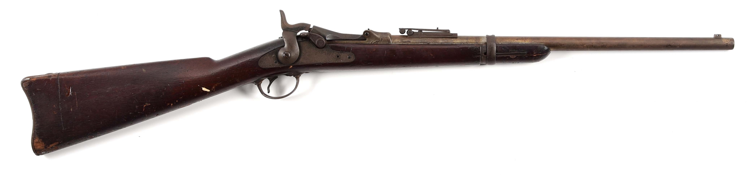 (A) SPRINGFIELD MODEL 1884 TRAPDOOR SINGLE SHOT CARBINE.