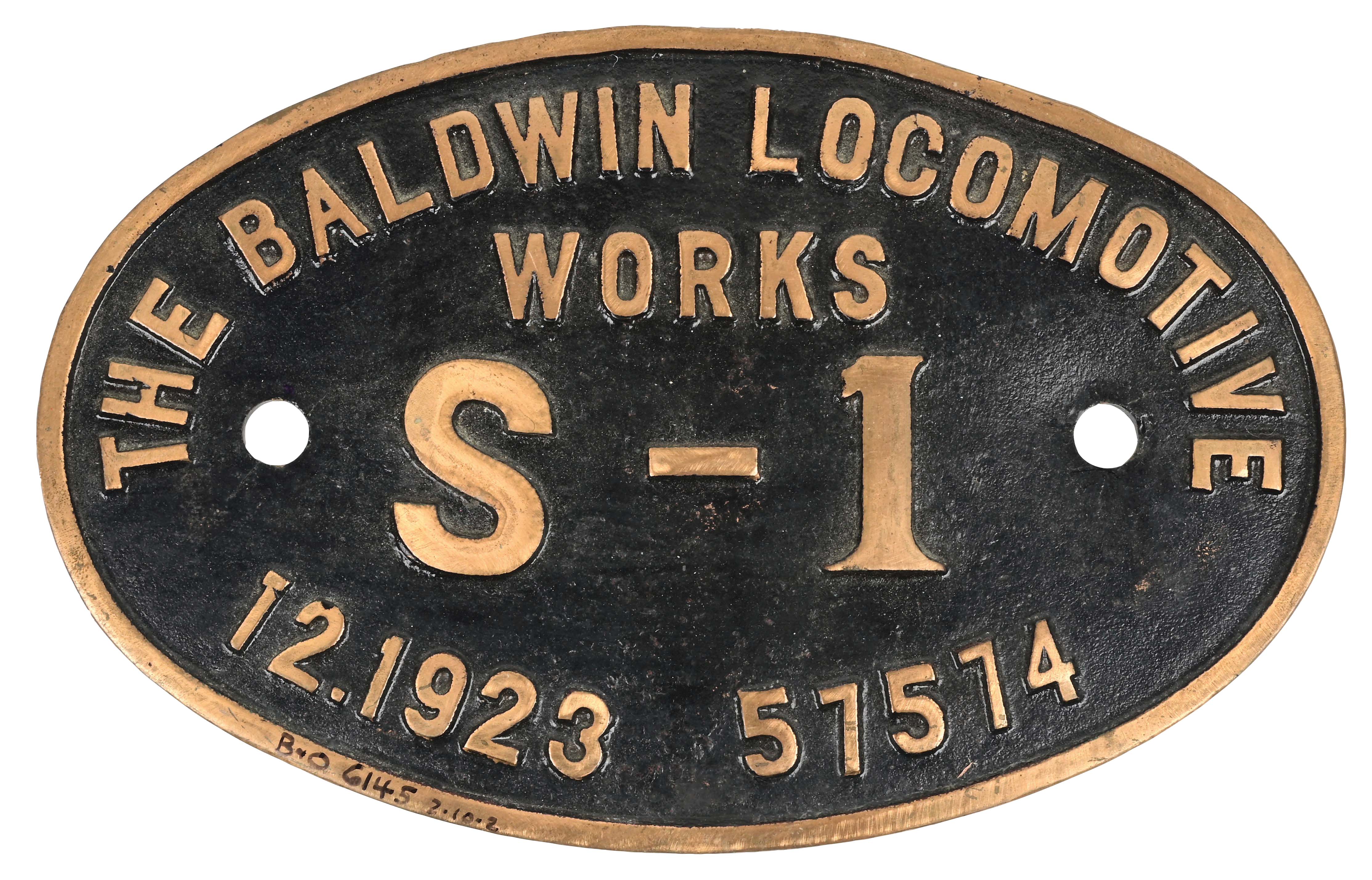 Lot Detail Steam Locomotive Builder S Plate