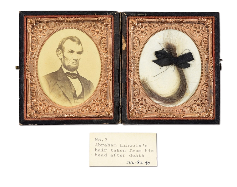 “ABRAHAM LINCOLN’S HAIR TAKEN FROM HIS HEAD AFTER DEATH.”