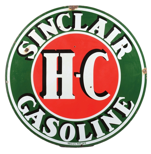 Lot Detail Sinclair Hc Gasoline Porcelain Service Station Sign