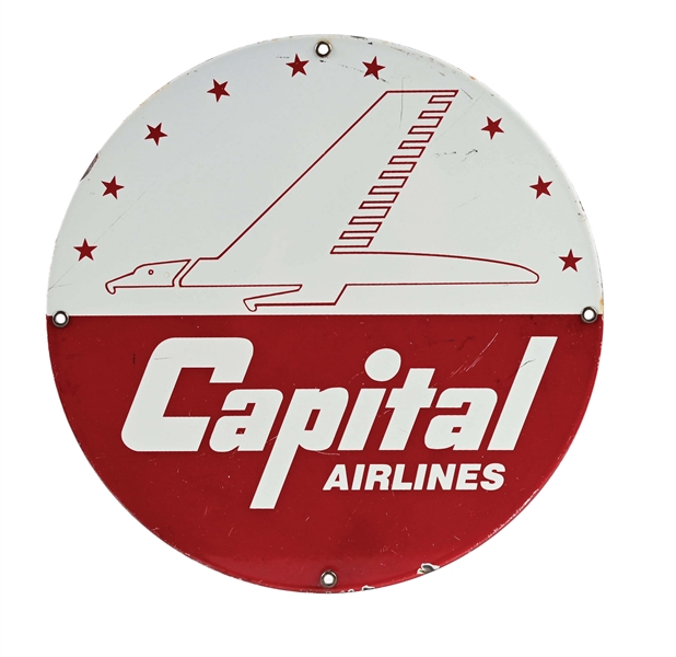 CAPITAL AIRLINES PORCELAIN SIGN.