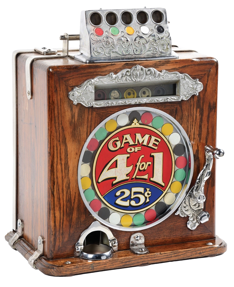 25¢ CAILLE 4 FOR 1 ROULETTE SLOT MACHINE