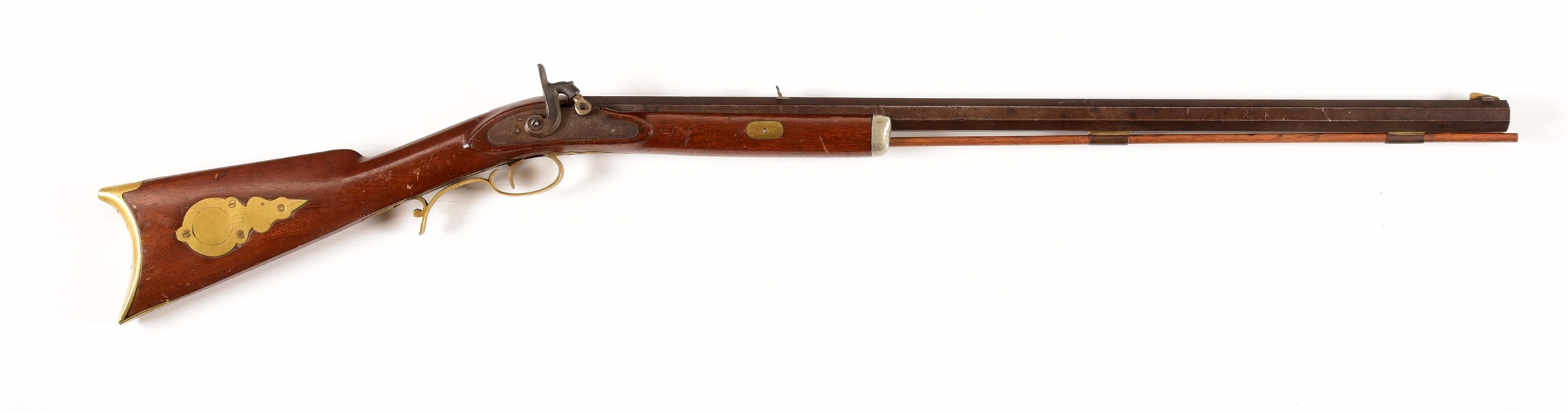 (A) J. GURD & SONS PERCUSSION RIFLE WITH REMINGTON MARKED BARREL.
