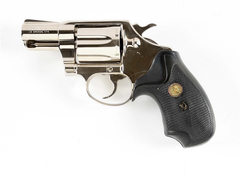 (C) NICKEL PLATED COLT DETECTIVE SPECIAL DOUBLE ACTION REVOLVER (1972).