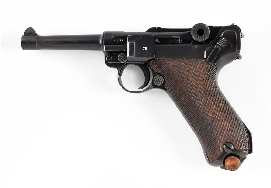 (C) GERMAN PRE-WORLD WAR I ERFURT "1914" DATE P.08 LUGER SEMI-AUTOMATIC PISTOL WITH HOLSTER.