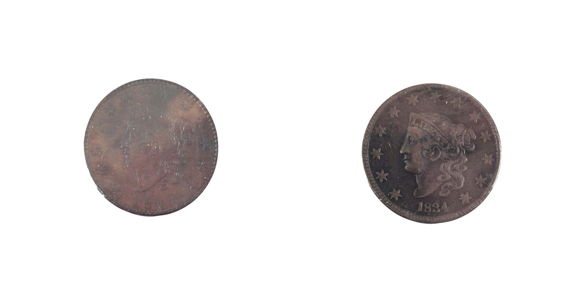 LOT OF 2: LARGE CENTS.
