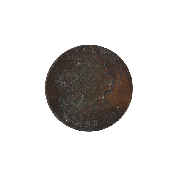 1798 LARGE CENT, 2ND HAIR STYLE, XF.